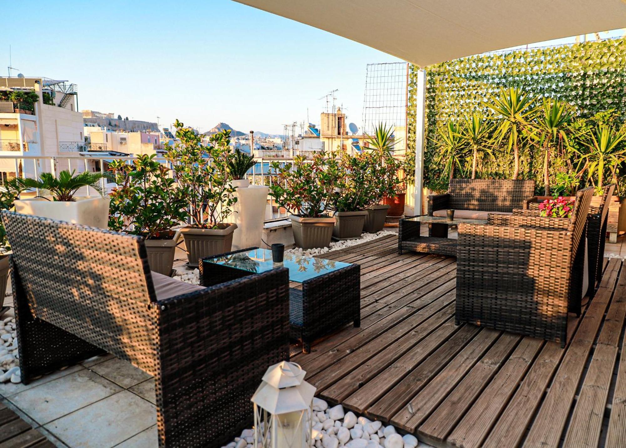 Renovated Apartment With Roof Garden Access, 15 M Walk To Acropolis Athene Buitenkant foto